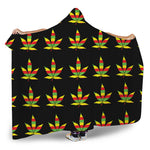 Rasta Flag Pattern Print Hooded Blanket