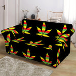 Rasta Flag Pattern Print Loveseat Slipcover