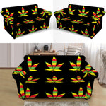 Rasta Flag Pattern Print Loveseat Slipcover