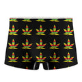 Rasta Flag Pattern Print Men's Boxer Briefs