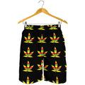 Rasta Flag Pattern Print Men's Shorts