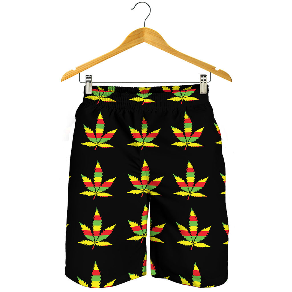 Rasta Flag Pattern Print Men's Shorts