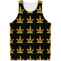 Rasta Flag Pattern Print Men's Tank Top