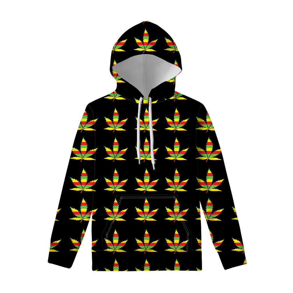 Rasta Flag Pattern Print Pullover Hoodie