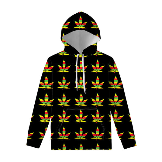 Rasta Flag Pattern Print Pullover Hoodie