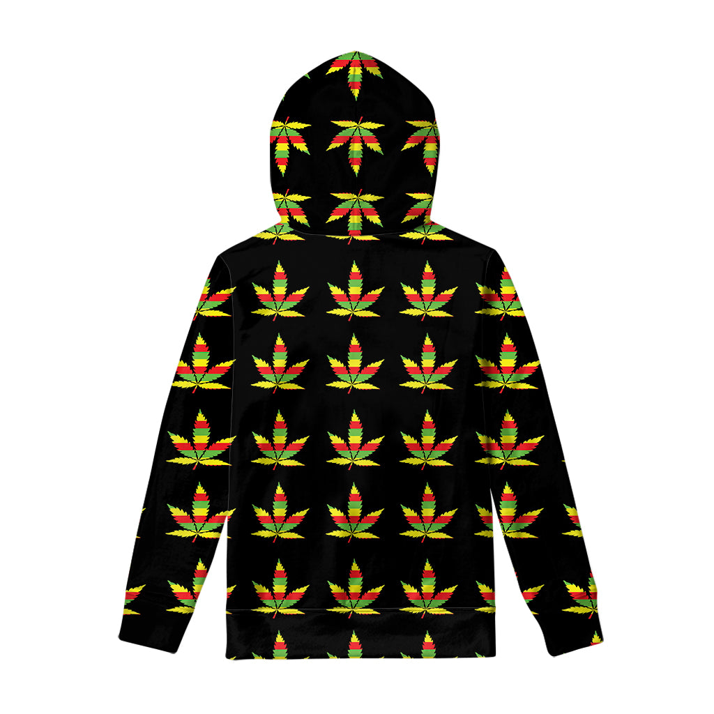 Rasta Flag Pattern Print Pullover Hoodie