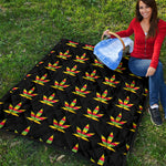 Rasta Flag Pattern Print Quilt