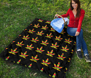 Rasta Flag Pattern Print Quilt