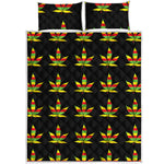 Rasta Flag Pattern Print Quilt Bed Set