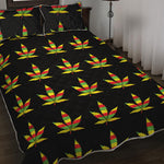 Rasta Flag Pattern Print Quilt Bed Set