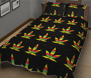 Rasta Flag Pattern Print Quilt Bed Set