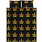 Rasta Flag Pattern Print Quilt Bed Set