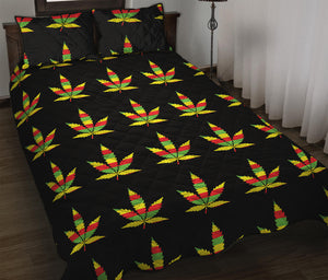 Rasta Flag Pattern Print Quilt Bed Set