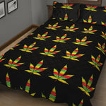 Rasta Flag Pattern Print Quilt Bed Set