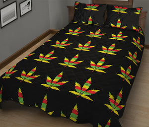 Rasta Flag Pattern Print Quilt Bed Set