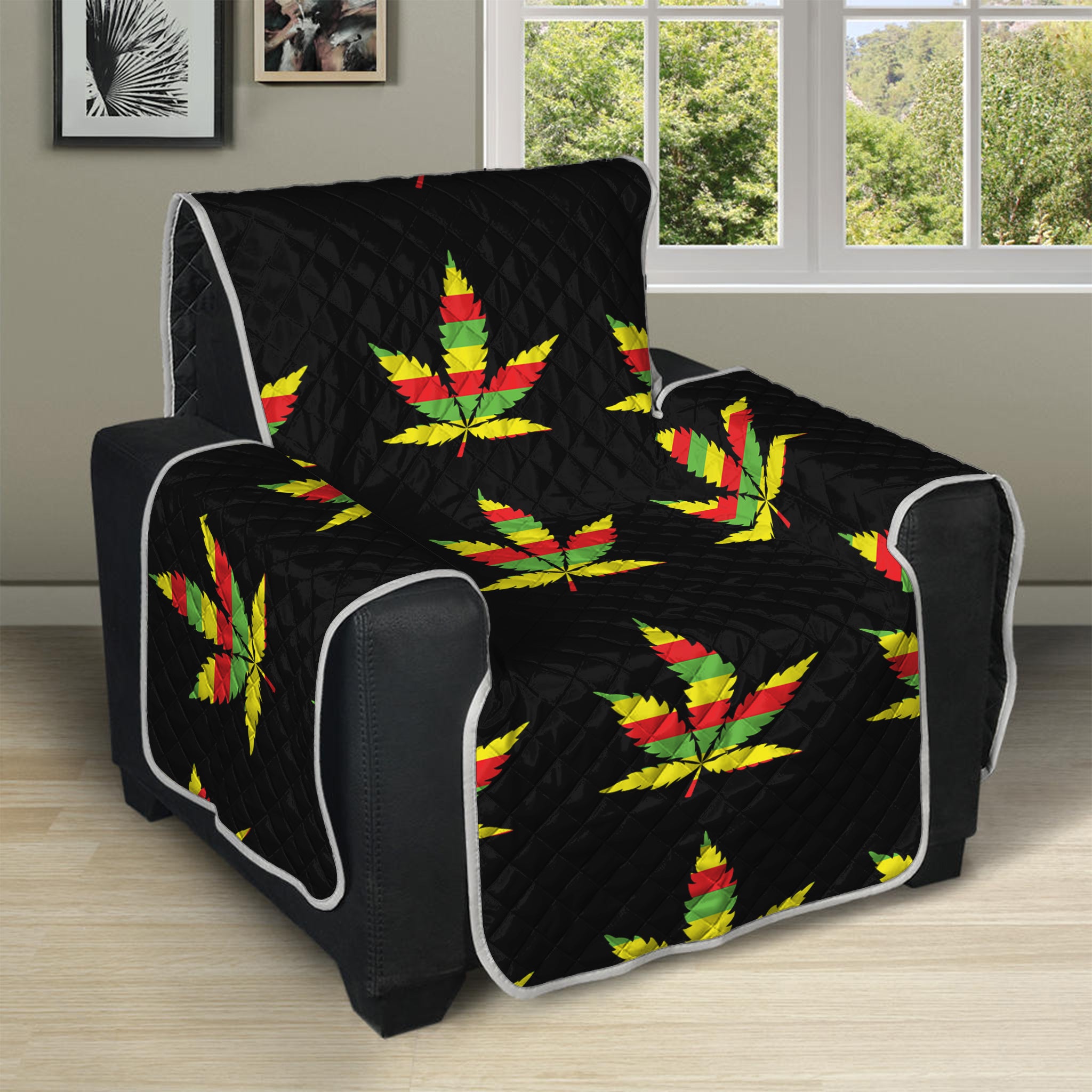 Rasta Flag Pattern Print Recliner Protector