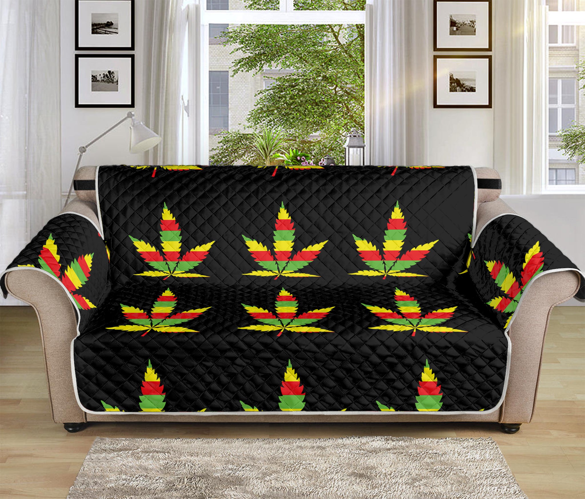 Rasta Flag Pattern Print Sofa Protector