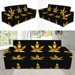 Rasta Flag Pattern Print Sofa Slipcover