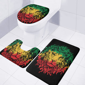 Rasta Lion Print 3 Piece Bath Mat Set