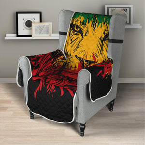 Rasta Lion Print Armchair Protector