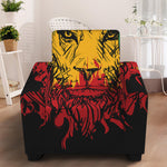 Rasta Lion Print Armchair Slipcover