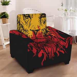 Rasta Lion Print Armchair Slipcover