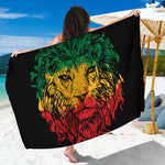 Rasta Lion Print Beach Sarong Wrap