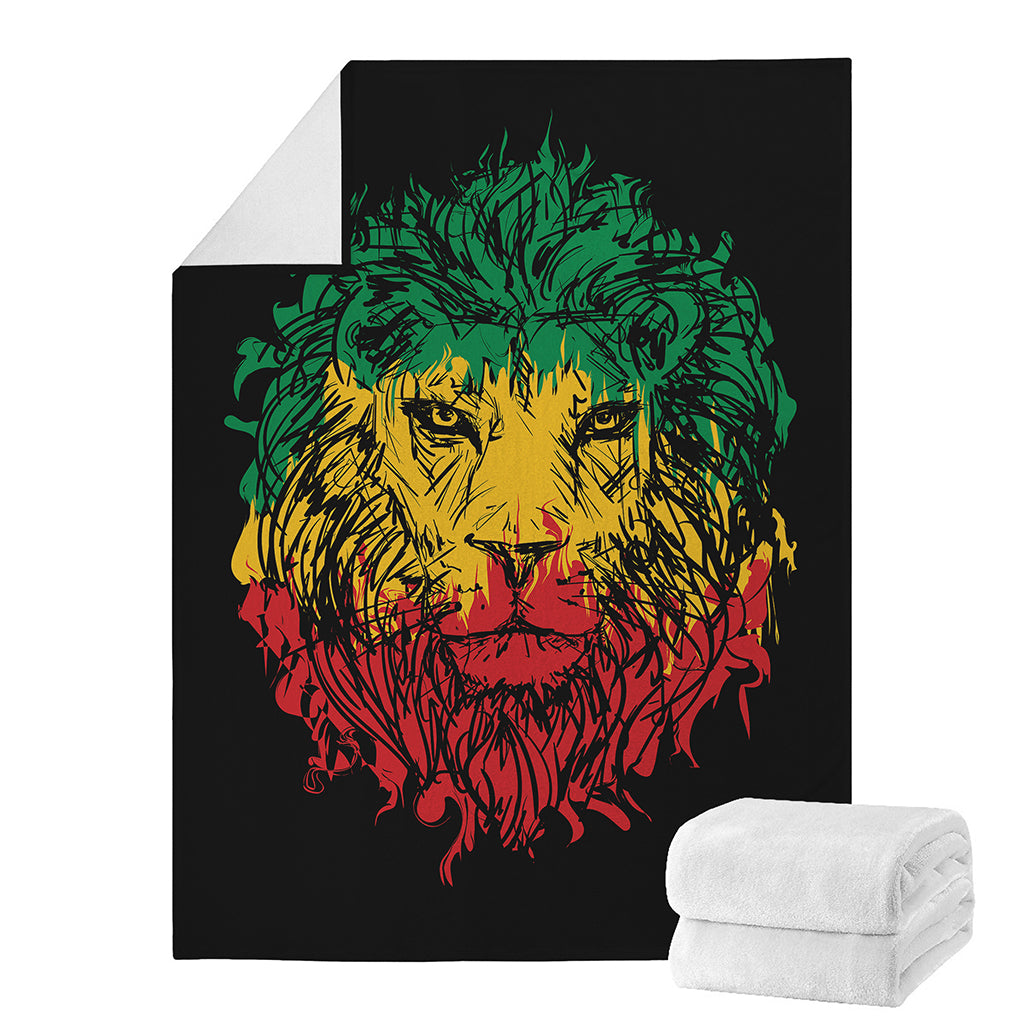 Rasta Lion Print Blanket