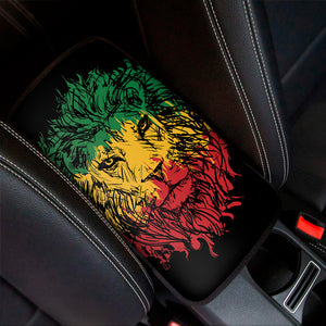 Rasta Lion Print Car Center Console Cover