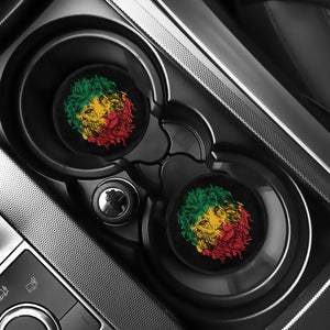 Rasta Lion Print Car Coasters