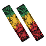 Rasta Lion Print Car Seat Belt Covers