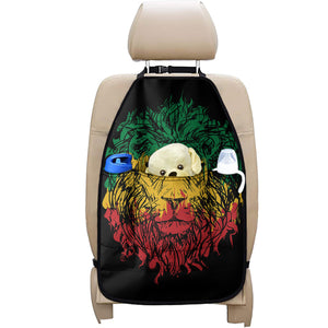 Rasta Lion Print Car Seat Organizers