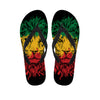 Rasta Lion Print Flip Flops