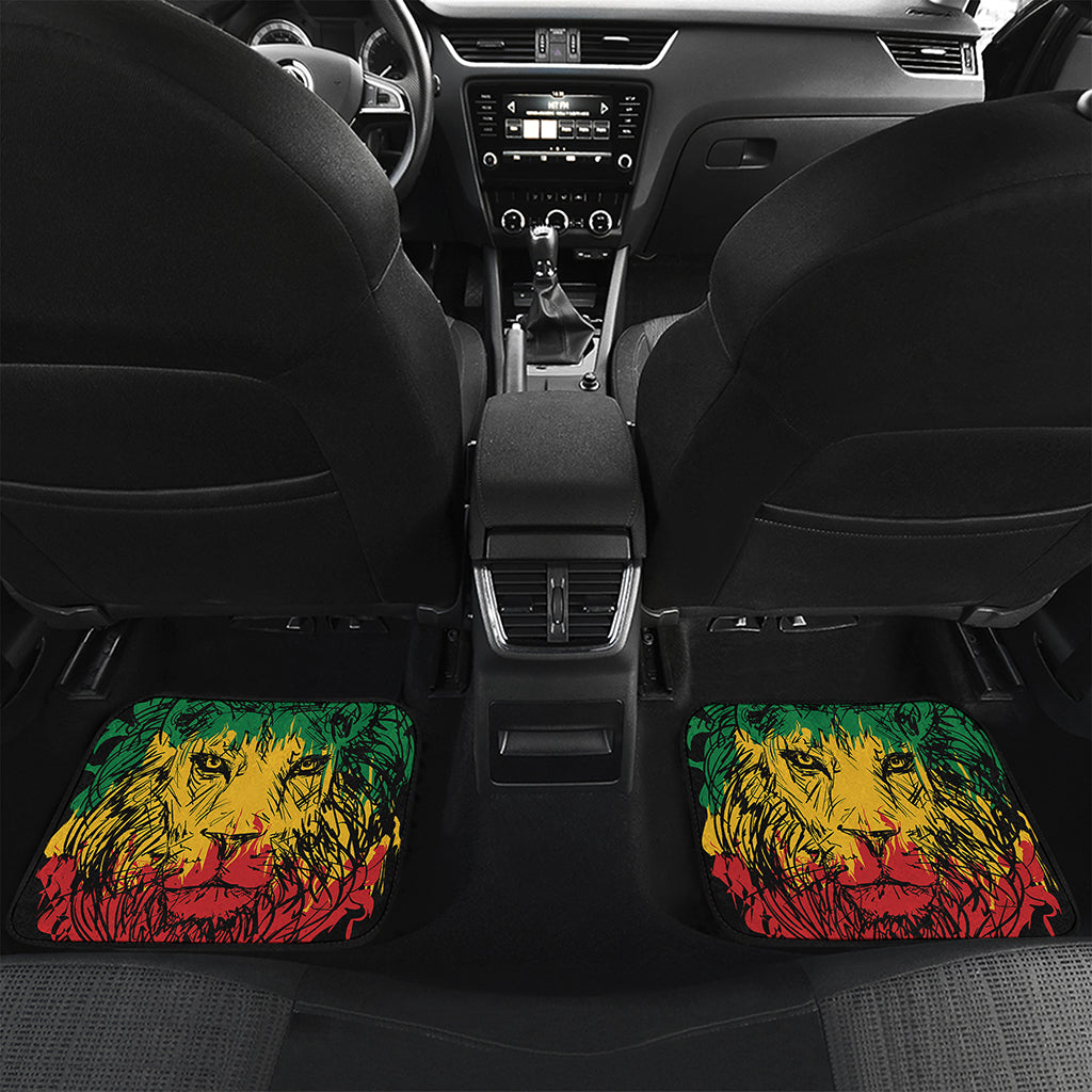 Rasta Lion Print Front and Back Car Floor Mats