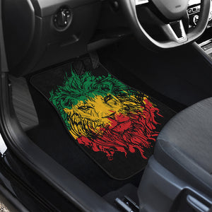 Rasta Lion Print Front Car Floor Mats