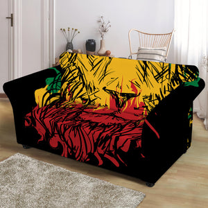 Rasta Lion Print Loveseat Slipcover