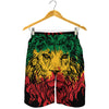 Rasta Lion Print Men's Shorts