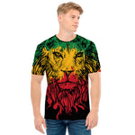 Rasta Lion Print Men's T-Shirt