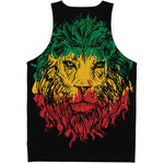 Rasta Lion Print Men's Tank Top