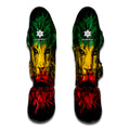 Rasta Lion Print Muay Thai Shin Guards