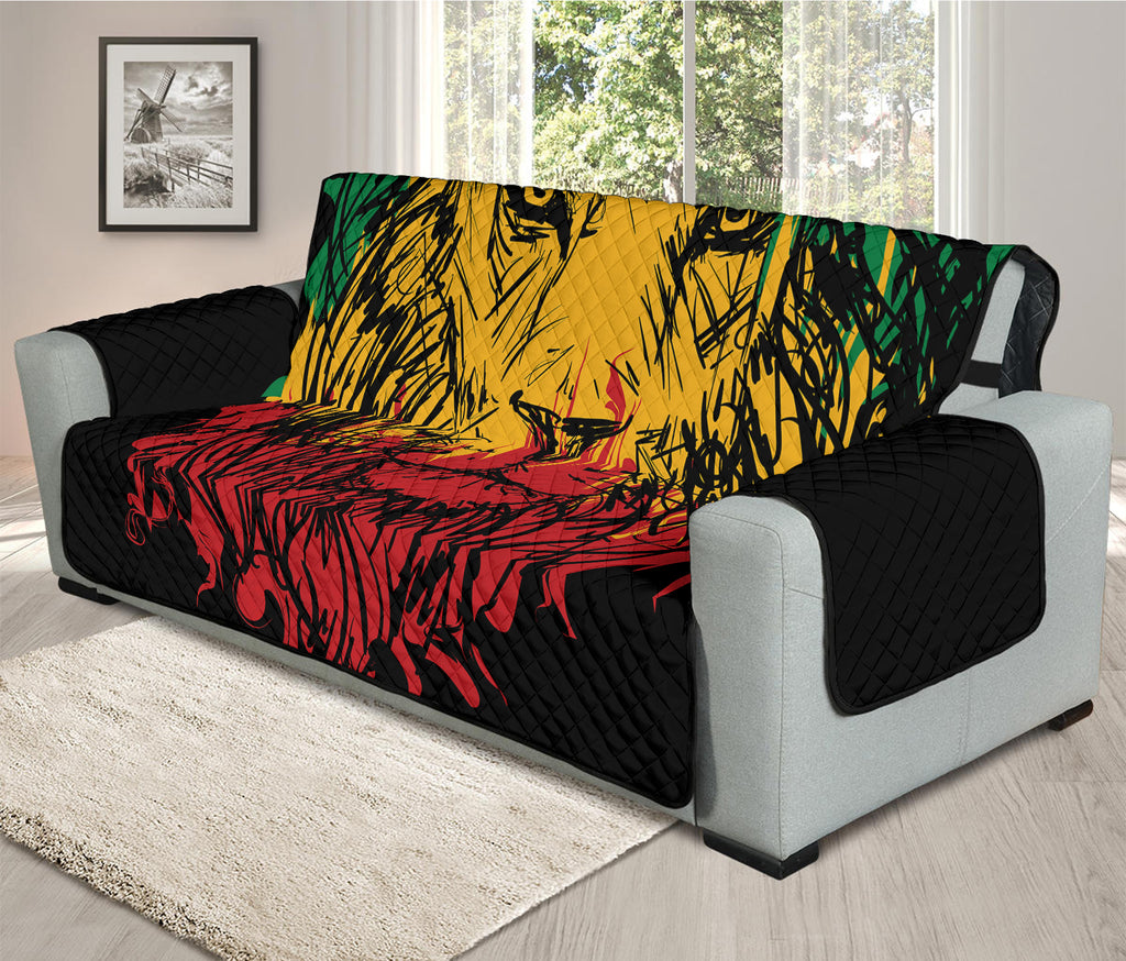 Rasta Lion Print Oversized Sofa Protector