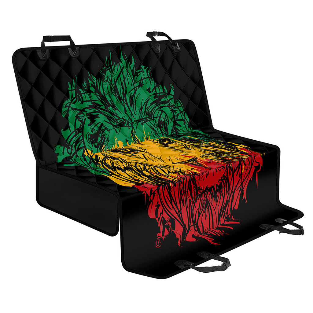 Rasta Lion Print Pet Car Back Seat Cover