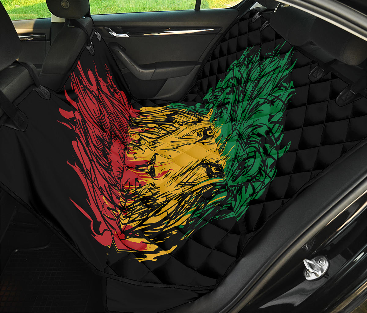 Rasta Lion Print Pet Car Back Seat Cover