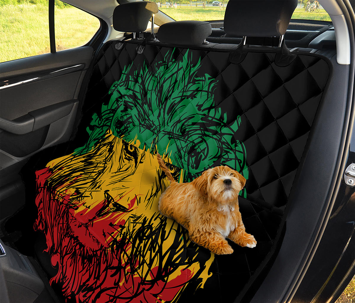 Rasta Lion Print Pet Car Back Seat Cover