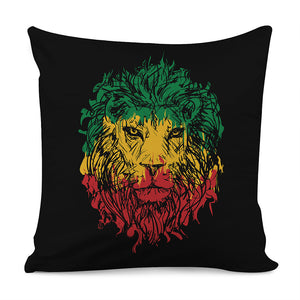 Rasta Lion Print Pillow Cover