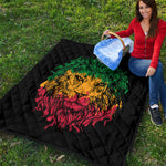 Rasta Lion Print Quilt