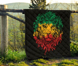 Rasta Lion Print Quilt