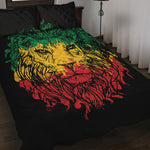 Rasta Lion Print Quilt Bed Set