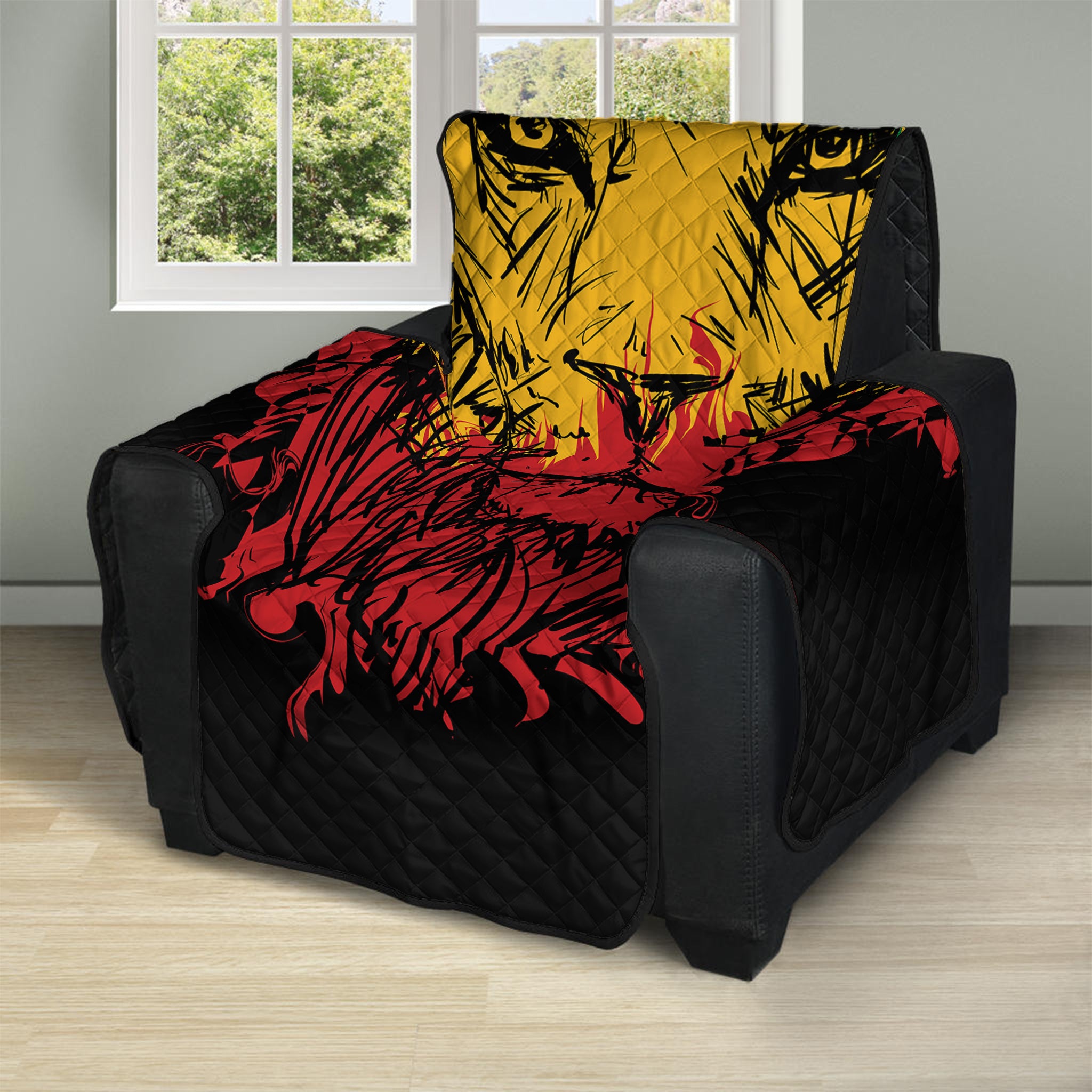 Rasta Lion Print Recliner Protector