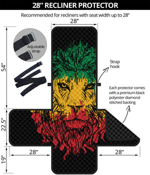 Rasta Lion Print Recliner Protector